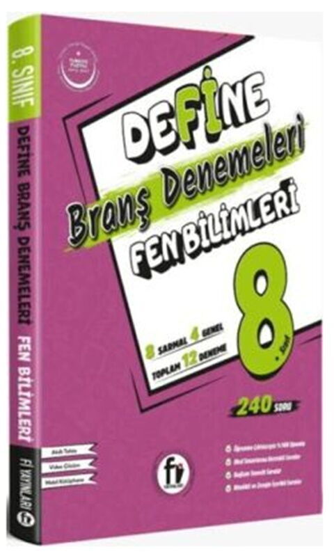 Fi Yayınları 8. Sınıf Fen Bilimleri Define Branş Denemeleri