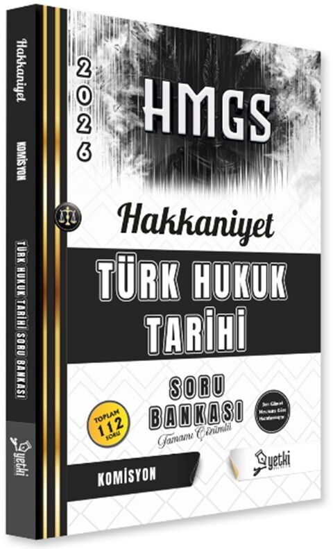 Yetki Yayınları 2026 HMGS Türk Hukuk Tarihi Hakkaniyet Soru Bankası