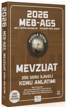  CBA Yayınları 2026 MEB AGS Mevzuat Konu Anlatımı Pusula Serisi