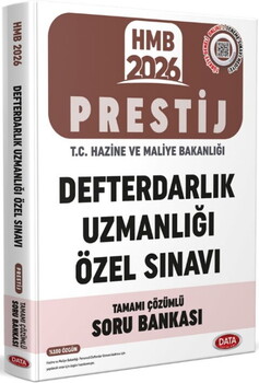 Data Yayınları 2026 HMB GYS Defterdarlık Uzmanlığı Prestij Tamamı Çözümlü Soru Bankası