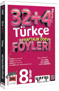 Ders Arkadaşım 8. Sınıf Türkçe 32+4 Haftalık Ödev Föyleri