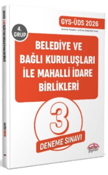  Editör Yayınları 2026 GYS ÜDS Belediye ve Bağlı Kuruluşları İle Mahalli İdare Birlikleri 4. Grup Fasikül 3 Deneme