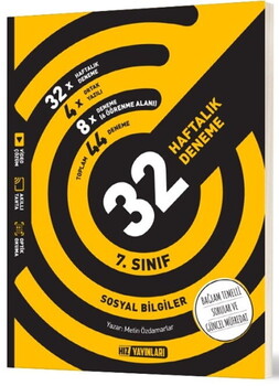 Hız Yayınları 7. Sınıf Sosyal Bilgiler 32 Haftalık Deneme