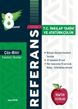  Newton Yayınları 8. Sınıf LGS T.C. İnkılap Tarihi ve Atatürkçülük Çöz Bitir Referans Yeni Nesil Fasikül Testler