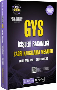 Pegem Yayınları 2026 GYS İçişleri Bakanlığı Çağrı Karşılama Memuru Konu Anlatımlı Soru Bankası