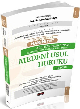  Savaş Yayınları Orijinal Sorular HAKİMİYET Adli Hakimlik Sınavı Medeni Usul Hukuku Çıkmış Soru Bankası
