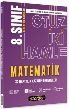  Startfen Yayınları 8. Sınıf Matematik 32 Hamle Kazanım Denemeleri