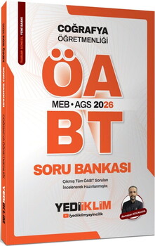  Yediiklim 2026 MEB AGS ÖABT Coğrafya Öğretmenliği  Tamamı Çözümlü Soru Bankası