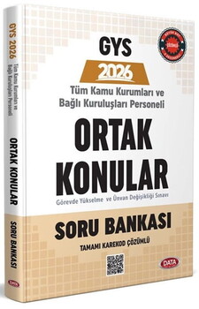  Data Yayınları 2026 Türkiye Kamu Kurumları Ve Bağlı Kuruluşları Personeli GYS ve Unvan Değişikliği Ortak Konular Soru Bankası