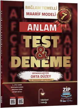 Edebiyat Sokağı 7. Sınıf Anlam Maarif Model Test ve Deneme