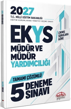  Editör Yayınları 2027 MEB EKYS Müdür ve Müdür Yardımcılığı Tamamı Çözümlü 5 Deneme