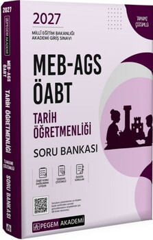 Pegem Yayınları 2027 MEB AGS ÖABT Tarih Öğretmenliği Tamamı Çözümlü Soru Bankası