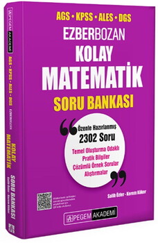  Pegem Yayınları KPSS ALES DGS Kolay Matematik Soru Bankası