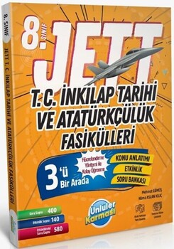  Ünlüler Karması 8. Sınıf T.C. İnkılap Tarihi ve Atatürkçülük JETT Soru Fasikülleri