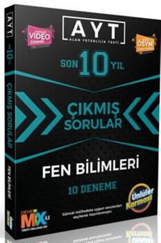  Ünlüler Karması AYT Fen Bilimleri Karması Tıpkı Basım 10 Deneme