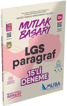  Muba Yayınları 8. Sınıf LGS Paragraf 15 li Deneme