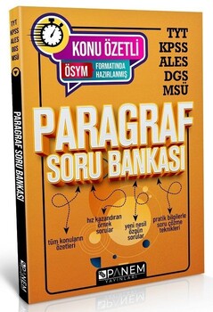  Panem Yayınları TYT KPSS ALES DGS MSÜ Paragraf Soru Bankası