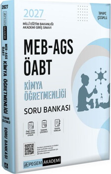Pegem Yayınları 2027 MEB AGS ÖABT Kimya Öğretmenliği Tamamı Çözümlü Soru Bankası