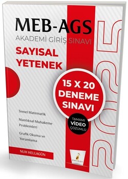  Pelikan Yayınları MEB AGS Hazırlık Sayısal Yetenek 15x20 Tamamı Video Çözümlü Deneme Sınavı