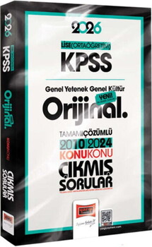  Yargı Yayınları 2026 KPSS Lise Ortaöğretim GK GY Orijinal 2010 2024 Konu Konu Çıkmış Sorular