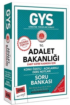  Yargı Yayınları GYS T.C. Adalet Bakanlığı Zabıt Katibi Kadrosu İçin Konu Özetli Soru Bankası