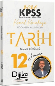  Dijika Yayınları 2026 KPSS Tarih 12 Deneme Çözümlü