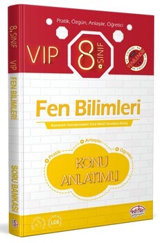  Editör Yayınları 8. Sınıf VIP Fen Bilimleri Konu Anlatımlı