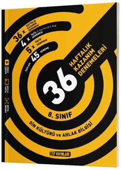  Hız Yayınları 8. Sınıf Din Kültürü ve Ahlak Bilgisi 36 Haftalık Kazanım Denemeleri