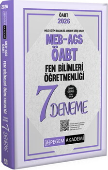 Pegem Akademi 2026 MEB AGS ÖABT Fen Bilimleri Öğretmenliği Tamamı Çözümlü 7 Deneme