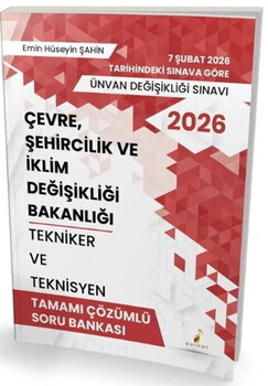  Pelikan 2026 GYS ÜDS Çevre Şehircilik ve İklim Değişikliği Bakanlığı Tekniker ve Teknisyen Soru Bankası