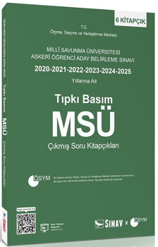  Sınav Yayınları MSÜ Tıpkı Basım Son 6 Yıl Çıkmış Soru Kitapçıkları