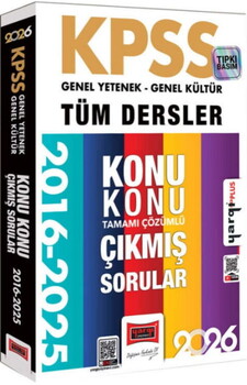  Yargı Yayınları 2026 KPSS Genel Kültür Genel Yetenek Tüm Dersler Tamamı Çözümlü 10 Yıl Çıkmış Sorular