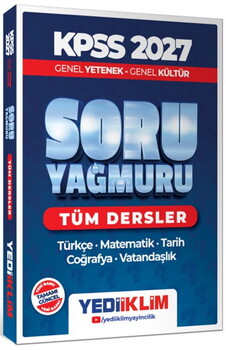Yediiklim Yayınları 2027 KPSS Genel Yetenek Genel Kültür Tüm Dersler Soru Yağmuru