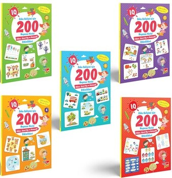  Dikkat Atölyesi Yayınları IQ Zeka Gelişimi için 200 Heyecan Verici 5 li Etkinlik Seti
