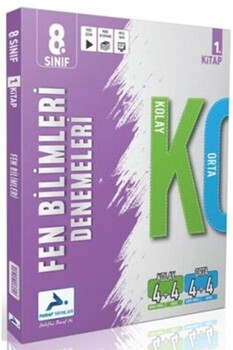  Paraf Yayınları 8. Sınıf 8. Sınıf Fen Bilimleri Kolay Orta Branş Deneme - 1. Kitap