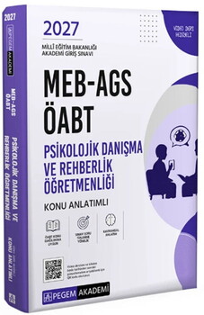 Pegem 2027 ÖABT MEB AGS Psikolojik Danışma ve Rehber Öğretmenliği Konu Anlatımlı