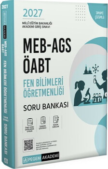 Pegem Yayınları 2027 MEB AGS ÖABT Fen Bilimleri Öğretmenliği Tamamı Çözümlü Soru Bankası