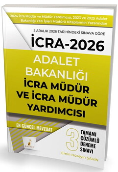 Pelikan Yayınları İcra Müdür ve Müdür Yardımcısı Tamamı Çözümlü 3 Deneme Sınavı
