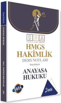  Yetki Yayınları 2026 HMGS Hakimlik Anayasa Hukuku Ders Notları