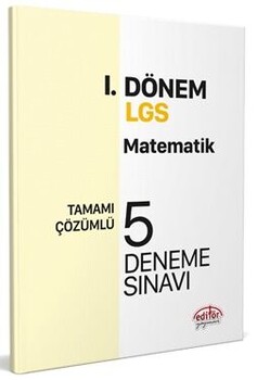  Editör Yayınları 8. Sınıf LGS Matematik 1. Dönem 5 Deneme