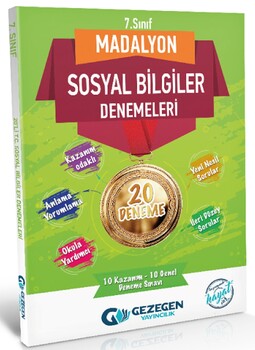  Gezegen Yayınları 7. Sınıf Sosyal Bilgiler Madalyon 20 li Denemeleri