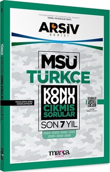 Marka Yayınları MSÜ Türkçe ARŞİV Serisi Konu Konu Son 7 Yıl Çıkmış Sorular