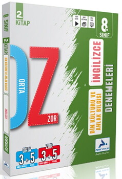  Paraf Yayınları 8. Sınıf Din Kültürü ve Ahlak Bilgisi - İngilizce Orta Zor Denemeleri 2. Kitap