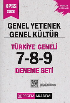 Pegem Yayınları 2026 KPSS Genel Yetenek Genel Kültür Türkiye Geneli 7-8-9 Deneme Seti