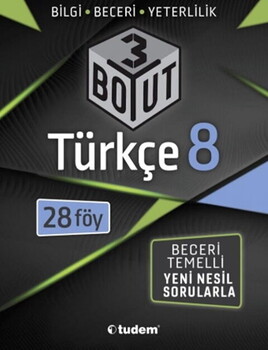  Tudem Yayınları 8. Sınıf Türkçe 3 Boyut 28 li Föy