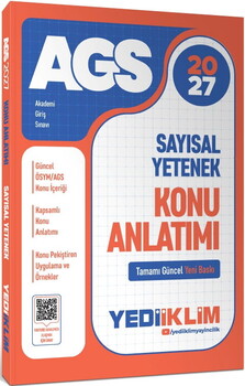 Yediiklim Yayınları 2027 MEB AGS Sayısal Yetenek Konu Anlatımı