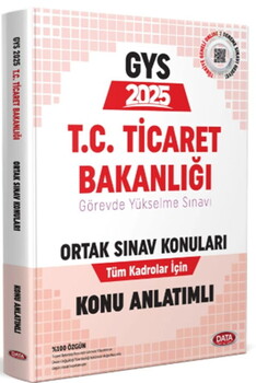  Data Yayınları 2025 T.C. Ticaret Bakanlığı GYS Ortak Sınav Konuları Konu Anlatımlı