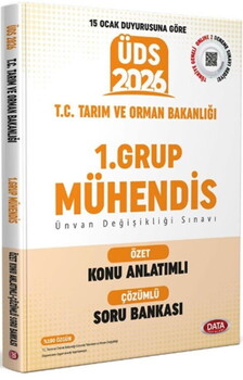  Data Yayınları 2026 GYS ÜDS Tarım ve Orman Bakanlığı 1. Grup Mühendis Özet Konu Anlatımlı Soru Bankası