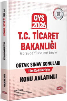  Data Yayınları 2026 T.C. Ticaret Bakanlığı GYS Ortak Sınav Konuları Konu Anlatımlı