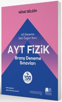  Nihat Bilgin Yayınları AYT Fizik 40 Deneme